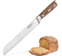Couteau à pain ZOLMER® - Couteau à lame dentelée ultra-tranchante - Couteau à pain avec manche ergonomique en bois de pakka - Une expérience de coupe unique