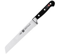 Couteau à pain ZWILLING Professional S, lame dentelée, 20 cm, acier inoxydable spécial, fabriqué en Allemagne, couleur noire – Série Prof. S