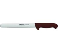 Couteau à pâtisserie Arcos couleur - Prof 295028 en acier inoxydable Nitrum et mangue ergonomique marron polypropylène et 25 cm de lame, vitrine