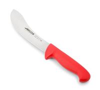 Couteau À Peaux Arcos Couleur - Prof 295422 En Acier Inoxydable Nitrum Et Mango Polypropylène Rouge Ergonomique Avec Lame De 19 Cm, Vitrine.