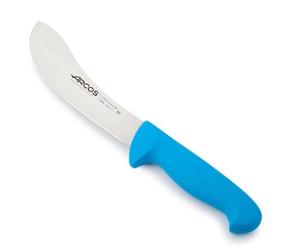 Couteau À Peaux Arcos Couleur - Prof 295423 En Acier Inoxydable Nitrum Et Mango Polypropylène Bleu Ergonomique Avec Lame De 19 Cm, Vitrine.