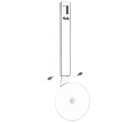 Couteau à pizza ORIGINAL PROFI 23 cm, argent, acier inoxydable, Fissler