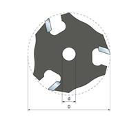 Couteau à rainurer - Ø50,8 H3 AL8 Z3 - F03FR02029 -56-11408P