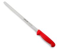 Couteau À Saumon Arcos Couleur - Prof 293322 En Acier Inoxydable Nitrum Et Mango Polypropylène Rouge Ergonomique Avec Lame De 30 Cm, Vitrine.
