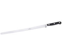 Couteau à saumon Lame forgée en chrome-molybdène-vanadium (DIN x50CrMoV15), manche riveté et soudé en plastique POM, dureté de la lame 56 HRC, résistant au lave-vaisselle, qualité professionnelle lour