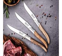 Couteau à steak 6-pcs. Bois d'olivier Laguiole L