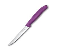 Couteau à steak SWISS CLASSIC 11 cm, dentelé, violet, plastique, Victorinox
