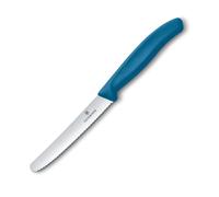 Couteau à tomates SWISS CLASSIC 11 cm, bleu, plastique, Victorinox