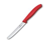 Victorinox Couteau à saucisse/tomate Swiss Classic dentelé 11 cm Rouge