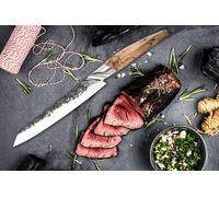 Couteau à Viande Forged Katai, Acier VG10, Manche en Bois de Racine, Lame 20.5 cm