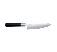 KAI Couteau de chef Wasabi Black 15 cm – Lame inox poli – Manche polypropylène noir