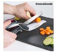 Couteau-Ciseau avec Mini Planche à Découper Intégrée InnovaGoods Blanc G