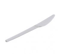 Couteau Compostable 16,8 cm Blanc - 50 couteaux