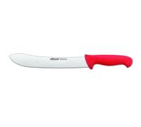 Couteau De Boucherie Arcos Couleur - Prof 292722 Acier Inoxydable Nitrum Et Mango Lame Ergonomique En Polypropylène Rouge Et Lame De 25 Cm, Vitrine. Rouge