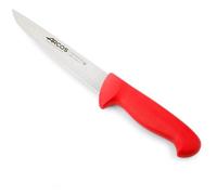 Couteau De Boucherie Arcos Couleur - Prof 294722 En Acier Inoxydable Nitrum Et Mango Polypropylène Rouge Ergonomique Avec Lame De 18 Cm, Vitrine.