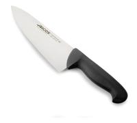 Couteau De Chef Arcos Couleur - Prof 290725 En Acier Inoxydable Nitrum Et Mango Polypropylène Noir Ergonomique Avec Lame De 20 Cm, Vitrine.