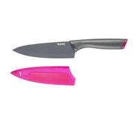 Tefal Fresh Kitchen Couteau chef 15 cm, Lame en acier inoxydable avec titane de haute qualité, Revêtement antiadhésif, Zone confort, Etui de protection de lame K1220304