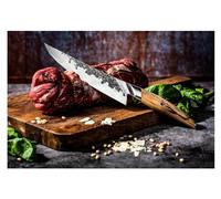 Couteau de chef - FORGÉ - KATAI - Acier VG10 - Manche en bois de racine - L 20,5 cm