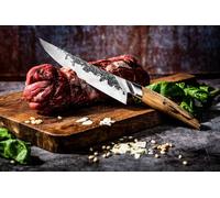 Couteau de Chef Forged Katai, Acier VG10, Manche en Bois de Racine, Lame 20,5 cm, Dureté 60 Rockwell