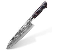 Couteau de chef Gyuto en acier damas, 20 cm, série Raven, pour professionnels