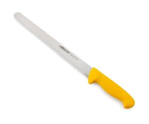 Couteau De Chef Pâtissier Arcos Couleur - Prof 293700 En Acier Inoxydable Nitrum Et Mango Polypropylène Jaune Ergonomique Avec Lame De 30 Cm, Vitrine.