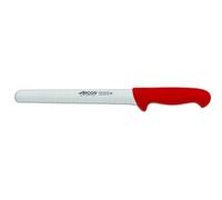 Couteau De Chef Pâtissier Arcos Couleur - Prof 295022 En Acier Inoxydable Nitrum Et Polypropylène Rouge Ergonomique Mango Avec Lame De 25 Cm, Vitrine D'exposition. Rouge