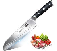Couteau de chef Santoku, 18 cm, acier inoxydable allemand, qualité professionnelle