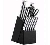 Couteau de chef Set de 16 couteaux Couteau de cuisine Motif laser Couteau de type japonais Santoku tranchant Hachoir Découpe Couteau universel Lames ultra coupantes Retoo