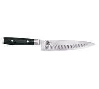 Couteau de chef Yaxell Ran avec alvéoles antiadhésives, 20 cm - acier damassé inoxydable 69 plis - manche en Micarta.