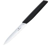 Couteau de cuisine dentelé avec pointe aiguisée Swiss Modern 10 cm Victorinox - Black