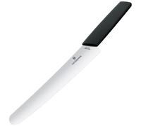 Victorinox Couteau à pâtisserie Swiss Modern Lame ondulée 22 cm acier inoxydable Noir