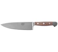 Couteau de cuisine en acier forgé, avec manche en bois de noyer