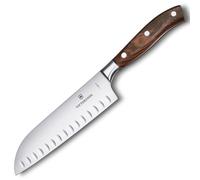 Victorinox Grand Maître Couteau Santoku, Lame Alvéolée 17 cm, Érable | Couteau de cuisine forgé pour trancher et émincer, manche en bois d'érable ergonomique, boîte cadeau, Swiss Made