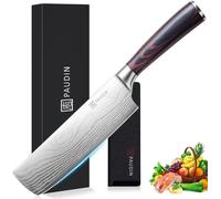 Couteau de cuisine japonais Longueur de lame 17 cm Couteau Nariki Couteau de cuisine en acier inoxydable de haute qualité Couteau de cuisine asiatique polyvalent pour la cuisine