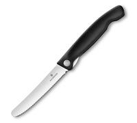 Couteau de cuisine pliant - lame dentelée avec pointe arrondie Victorinox - Black