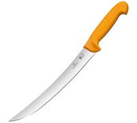 Victorinox Swibo Couteau de Cuisine, Bloc Porte-Couteaux, Coupe Normale, Jaune, Longueur de Lame du Couteau 26 cm, Nylon, Noir, 26 cm