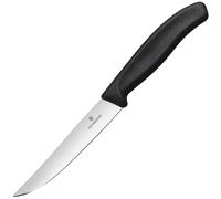 Couteau de cuisine Swiss Classic Gourmet Black 12 cm - lame lisse avec pointe acérée Victorinox