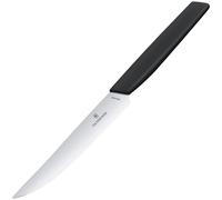 Couteau de cuisine Swiss Modern Black 12 cm - dentelé avec une pointe acérée Victorinox