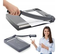 Couteau de découpe de papier manuel - Machine à découper le papier - Poignée ergonomique - Retour automatique - Longueur de coupe : 30,5 cm - Adapté aux formats A4, A5, B5, B6, B7 - Idéal pour le bure