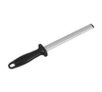 Couteau de diamant artificiel de 8 pouces Honing Rod Couteaux de cuisine ovales Aiguiseur de tige avec ABS Ergonomique Élégant Manche Noir Couteau Chef professionnel Couteau à aiguiser Home Kitchen
