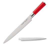 Couteau de filetage Yanagiba, 24 cm, rouge, en acier inoxydable