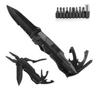 Couteau De Poche Tactique Multi-Outils, Couteau Pliant Avec Pince Ouvre-Bouteille Tournevis Idéal Pour La Survie Camping Randonnée Chasse