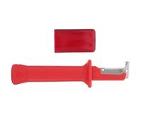Couteau de Sécurité D’électricien Isolé, Rouge, pour Dénudage Précis | ABS Robuste, Lame Isolée, N’abîme Pas le Conducteur, pour Câbles Basse Tension et Atelier