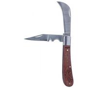 Peddinghaus Couteau d'électricien Mob 6218020001 – Manche bois, 2 lames, inox trempé