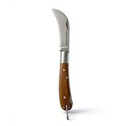Couteau d'électricien, lame unique - Léger, manche antidérapant - Longueur fermé : 10 cm, longueur ouvert : 17,3 cm, longueur de la lame : 7,3 cm - Marron