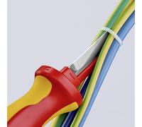 Knipex Couteau d'électricien pour câbles 98 54 – poignée bi-matière isolante VDE 190 mm – 1 pièce