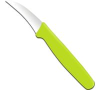 Couteau d'office à lame courbe 158 mm - Vert