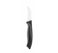 HENDI Couteau éplucheur, lame courbée, couteau bec d'oiseau, couteau d'office, couteau de cuisine pour éplucher les fruits et légumes, couteau tournant, 170x21x(H)15mm, inox, polypropylène, noir