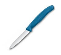 Couteau d'office SWISS CLASSIC 8 cm, bleu, plastique, Victorinox