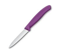 Couteau d'office SWISS CLASSIC 8 cm, dentelé, violet, plastique, Victorinox